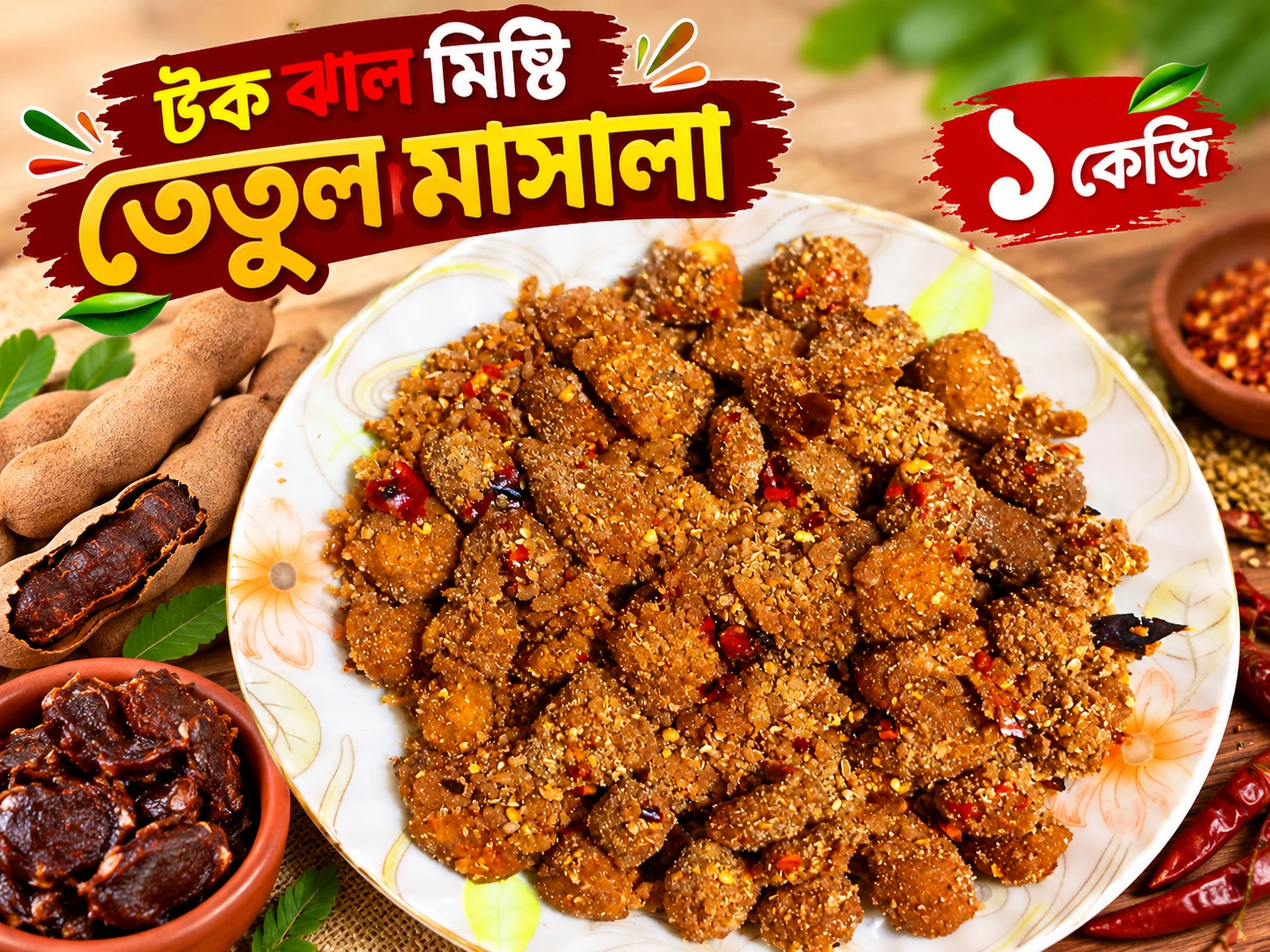 টক ঝাল মিষ্টি তেতুল মাসালা এক কেজি